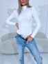 White VIENTOŅA bodysuit with high collar H73
